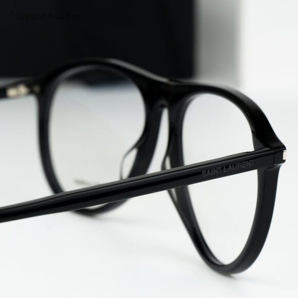 Saint Laurent Men Eyeglasses Black Demo Pilot SL667OPT 001 BRAND NEW - Picture 5 of 10